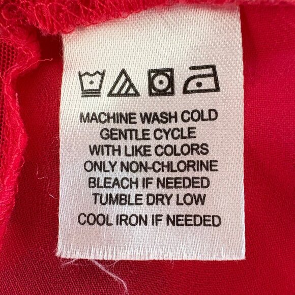 9Os Y2K Babydoll Slip Dress Women’s M Sheer Mini Red Floral Fairy Whimsigoth - Picture 11 of 14